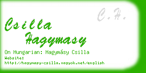 csilla hagymasy business card